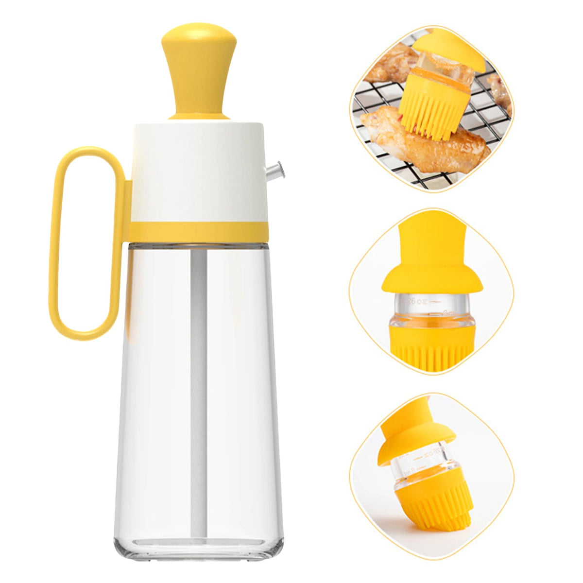 Dropship Oil Dispenser Bottle 2 In 1 Cooking Glass Olive Oil Dispenser  Silicone Dropper With Silicone Brush Dropper Measuring Container to Sell  Online at a Lower Price