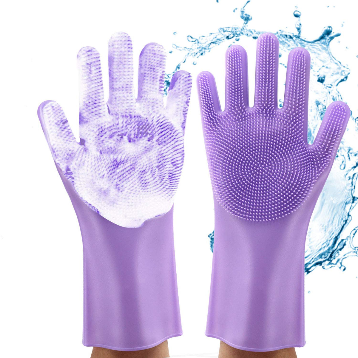 Commodious Lavender Non-Slip Yoga Wrist Support Gloves with Silica