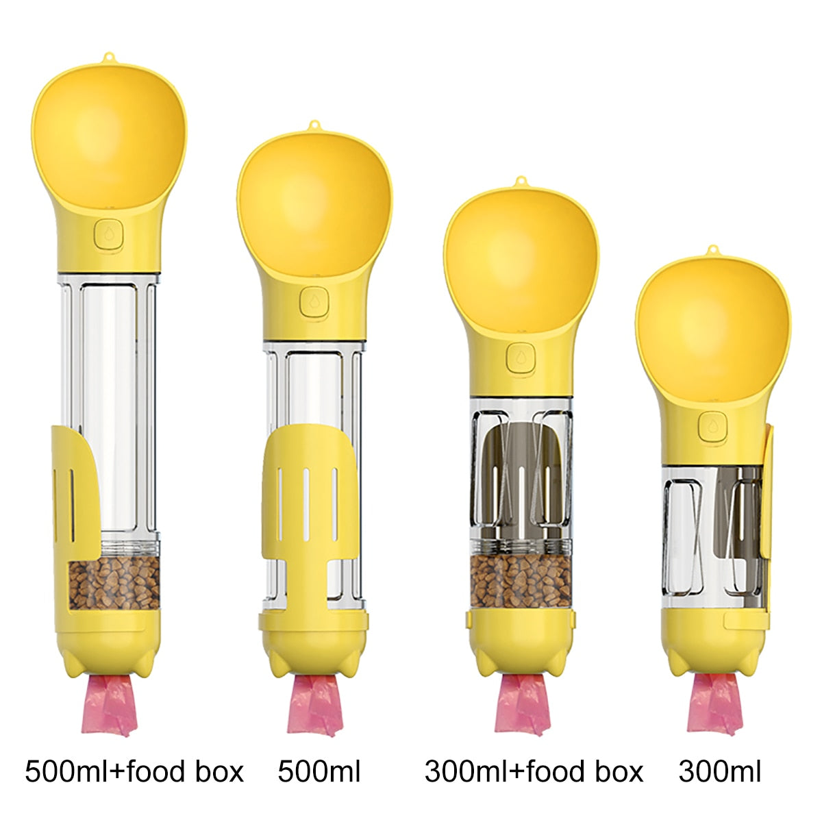 Portable Dog Food Feeder, Poop Scoop, Water Dispenser 4 in 1 Dog