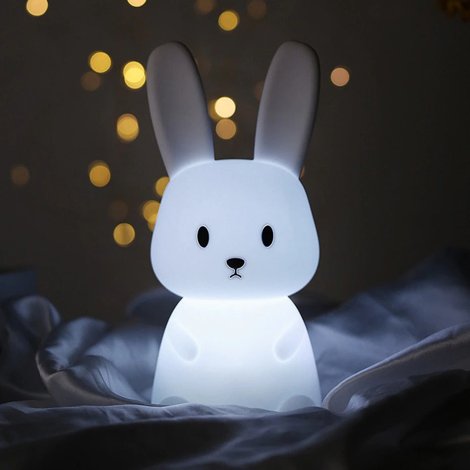 Bunny Long Ear Multicolor Touch Sensor LED Rechargeable Silicone Night Light