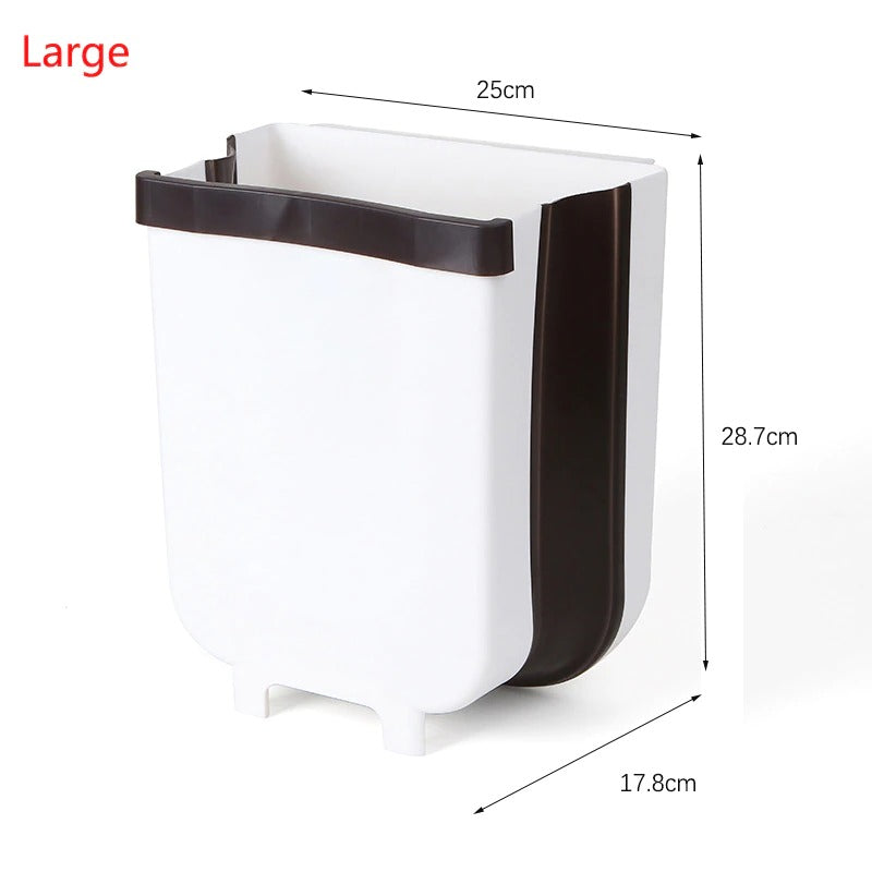 JDEFEG Simple Human P Bags Hanging Folding Mini Can for Kitchen Cabinet  Door Small Collapsible Garbage Under Sink Wall Mounted Folding Waste Mini  Garbage Container for Cabinet 13 Can Bags Bronze 
