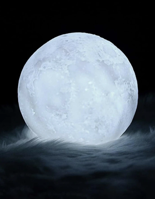 Load image into Gallery viewer, Modern 3D USB Rechargeable Touch Moon Lamp LED Night Light
