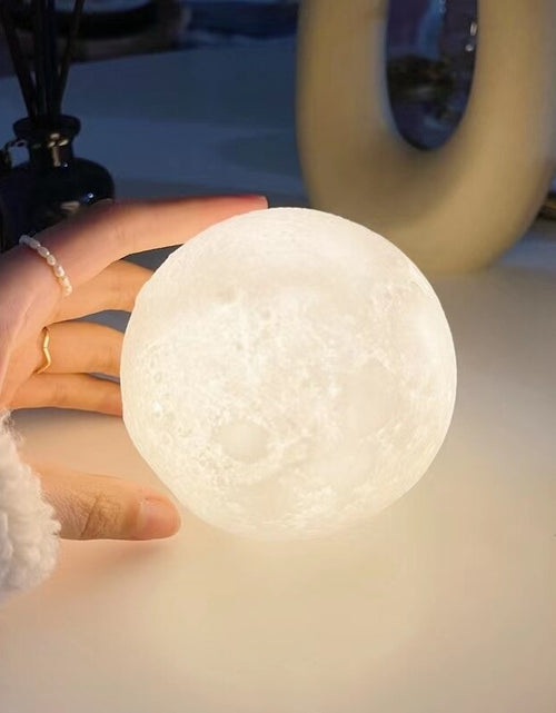 Load image into Gallery viewer, Modern 3D USB Rechargeable Touch Moon Lamp LED Night Light
