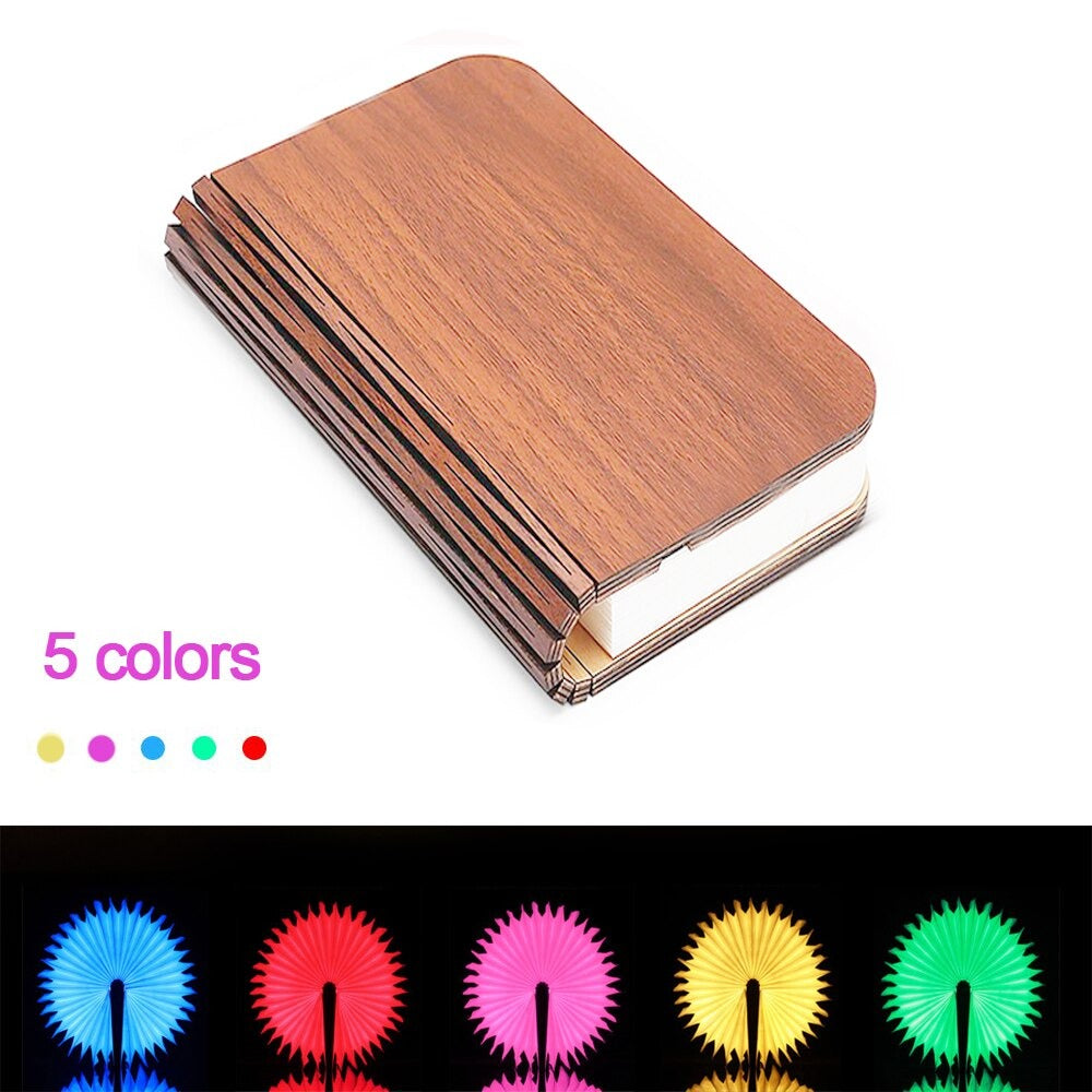 Contemporary Multi-Color 3D LED Portable Creative Book Night Light