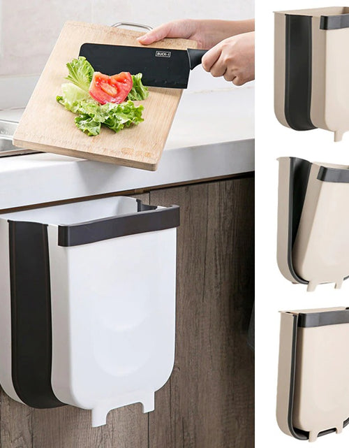 Load image into Gallery viewer, Foldable Kitchen Cabinet Hanging Trash Can
