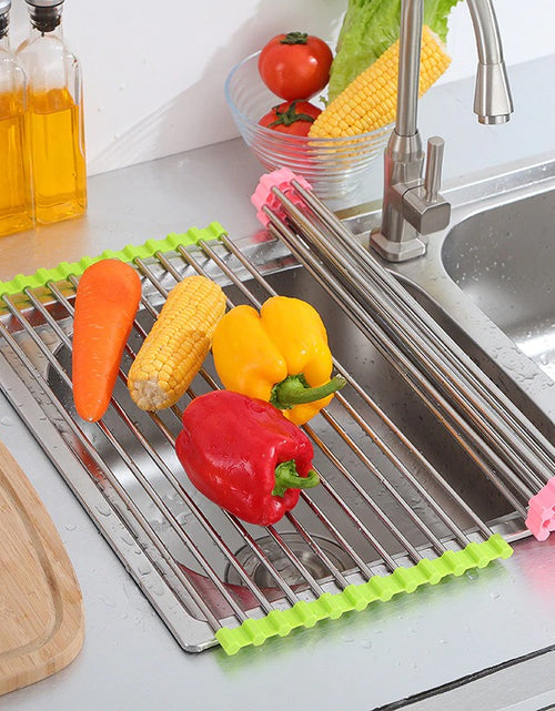 Load image into Gallery viewer, Stainless Steel Foldable Sink Drying Rack
