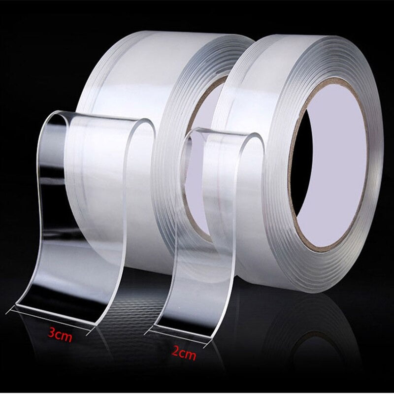 NUOBESTY 200Pcs Double Sided Tape Stationery Sticky Balloon Tape Strip  Double Sided Stickers Sticky Tape Double Sided pad Transparent Tacky Glue  Tape
