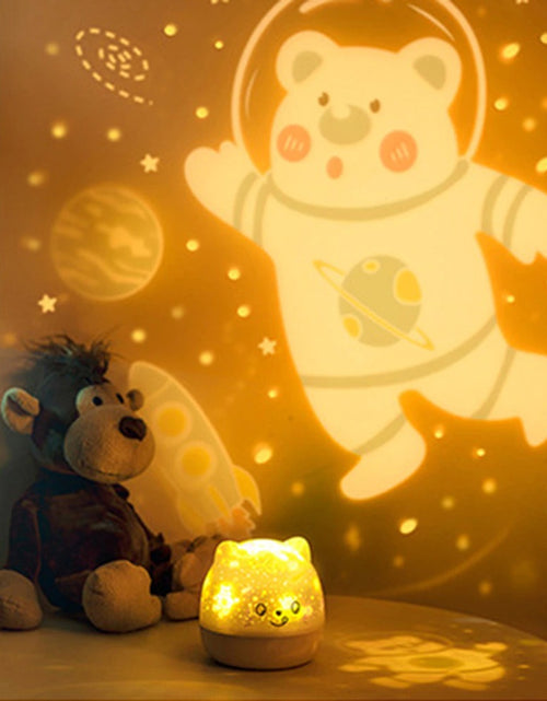 Load image into Gallery viewer, Rotating Bear Star Projector LED Night Light
