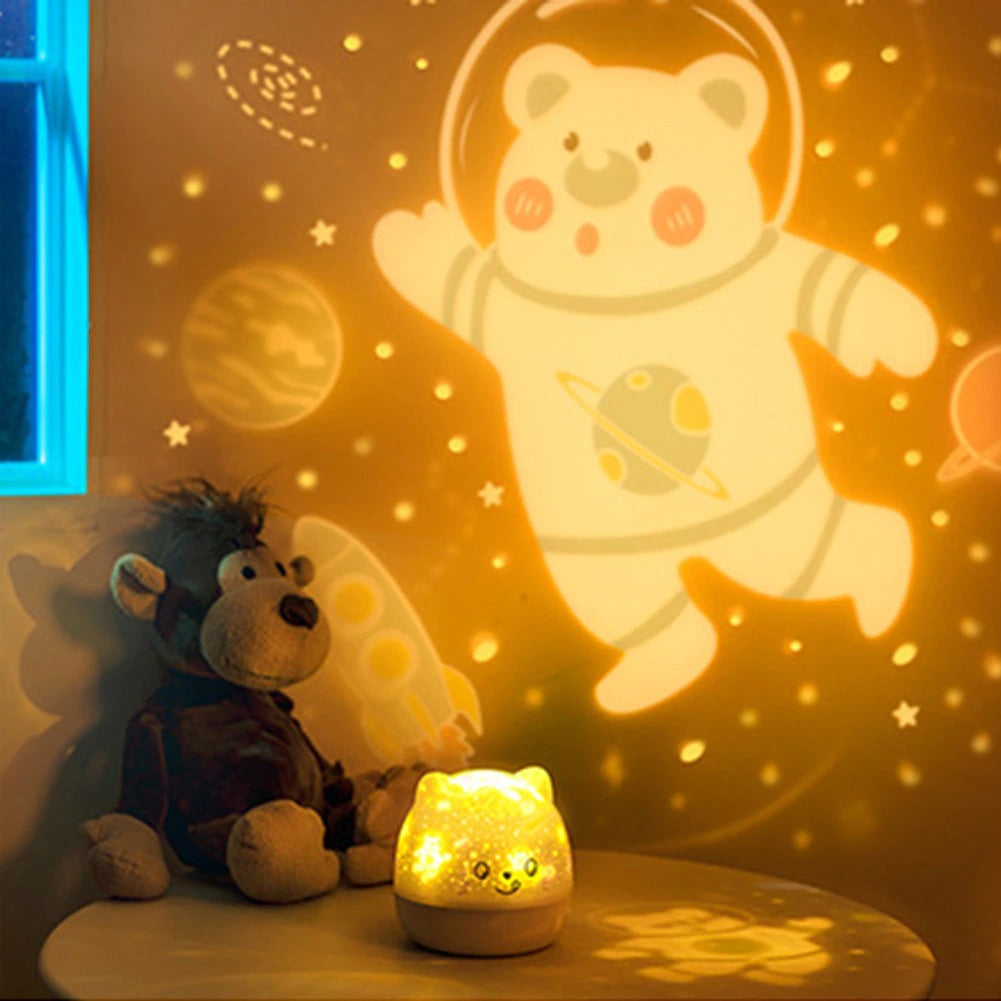 Rotating Bear Star Projector LED Night Light