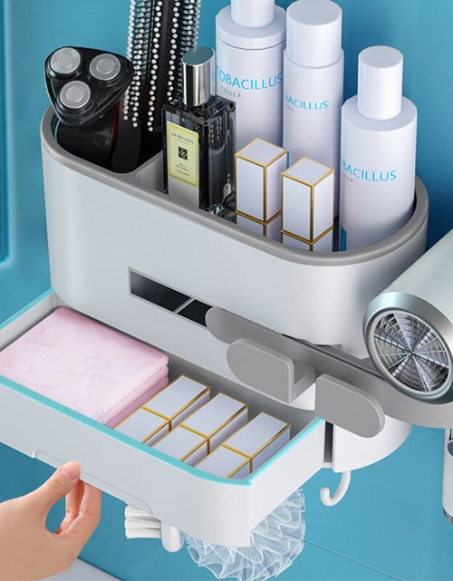 Load image into Gallery viewer, Bathroom Shelf Hair Dryer Organizer

