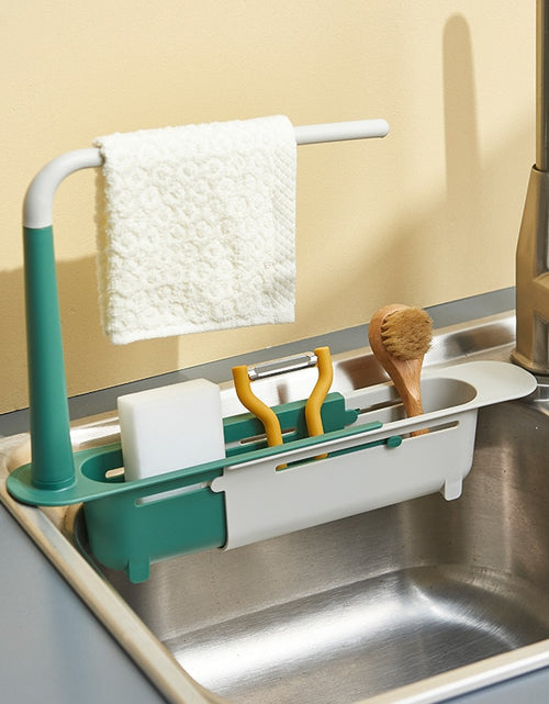 Load image into Gallery viewer, Telescopic Sink Drain Rack

