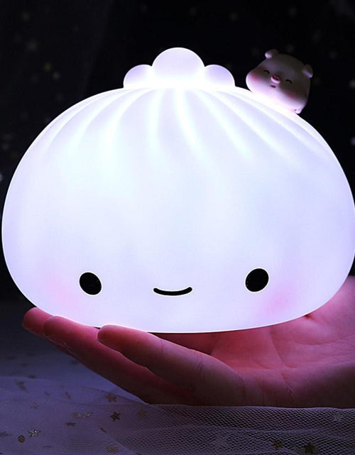 Load image into Gallery viewer, Adorable Bun Multi-Color Touch Sensor LED Rechargeable Silicone Night Light Gift for Kids and Adults
