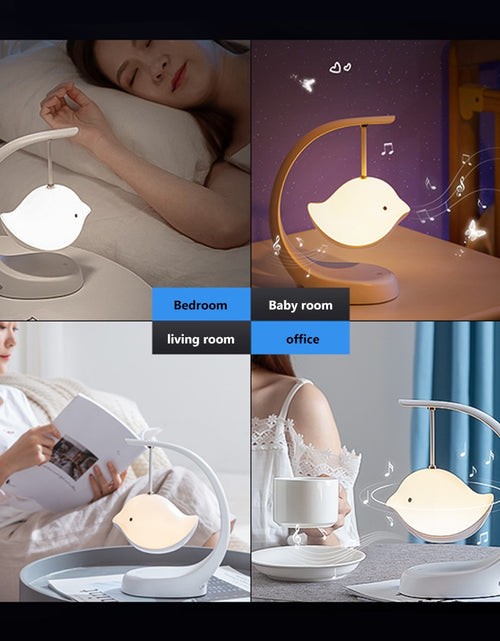 Load image into Gallery viewer, Rechargeable Multi-Color Bluetooth Wireless Music Desk Lamp Bird Shaped LED Night Light Gift for Children and Adults
