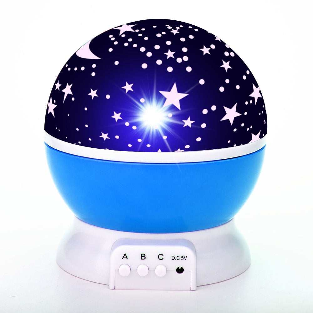 Rotating Star Galaxy Projector Lamp LED Night Light Baby Lamp Decor Gift for Children and Adults