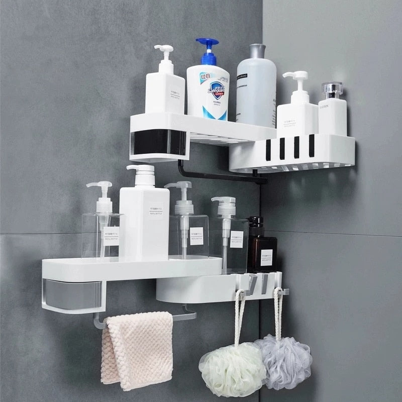 Rotatable Corner Bathroom Shelf Organizer