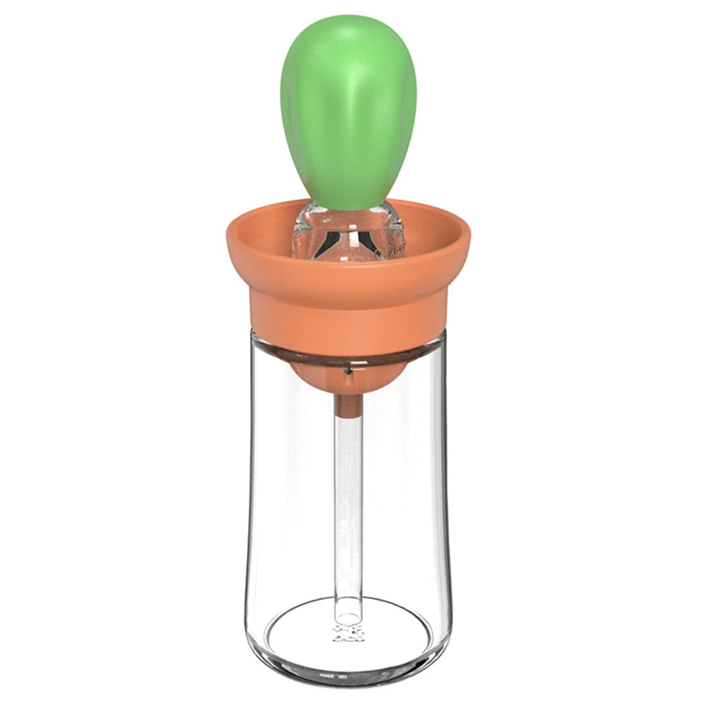 Portable Sauce and Oil Dispenser with Brush