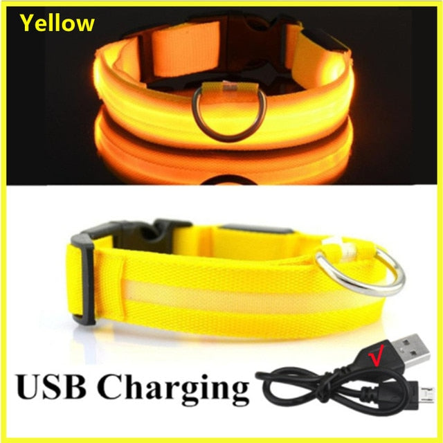 LED Dog Harness Collar USB Rechargeable