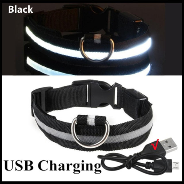 LED Dog Harness Collar USB Rechargeable