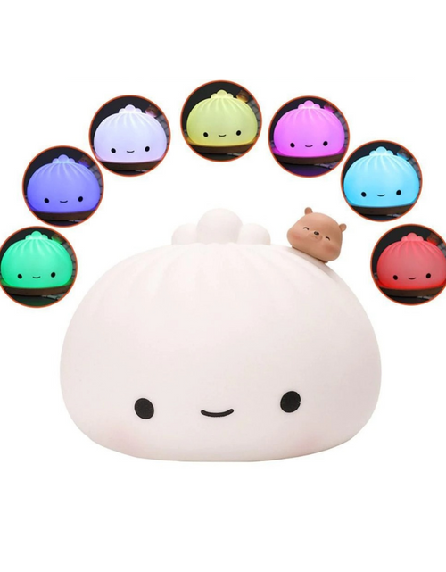 Load image into Gallery viewer, Adorable Bun Multi-Color Touch Sensor LED Rechargeable Silicone Night Light Gift for Kids and Adults
