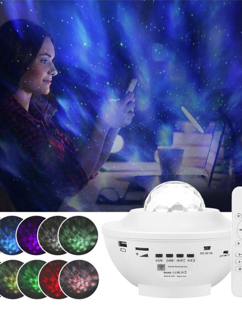 Load image into Gallery viewer, Star Night Light UFO Shaped Projector w/ Built-in Bluetooth Music Speaker And Remote Controller
