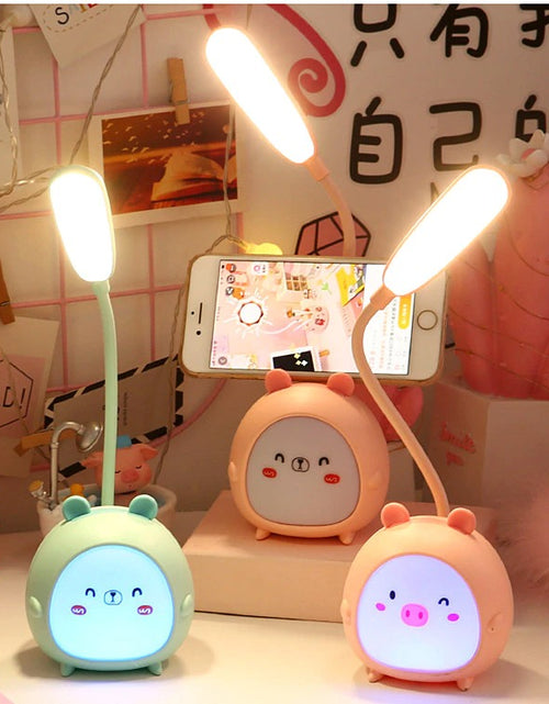 Load image into Gallery viewer, Cute Cartoon Desk Lamp Eye Protection Energy-saving Reading Lamp USB Charging Sleeping Night Light LED Table Lamp for Kids Gift
