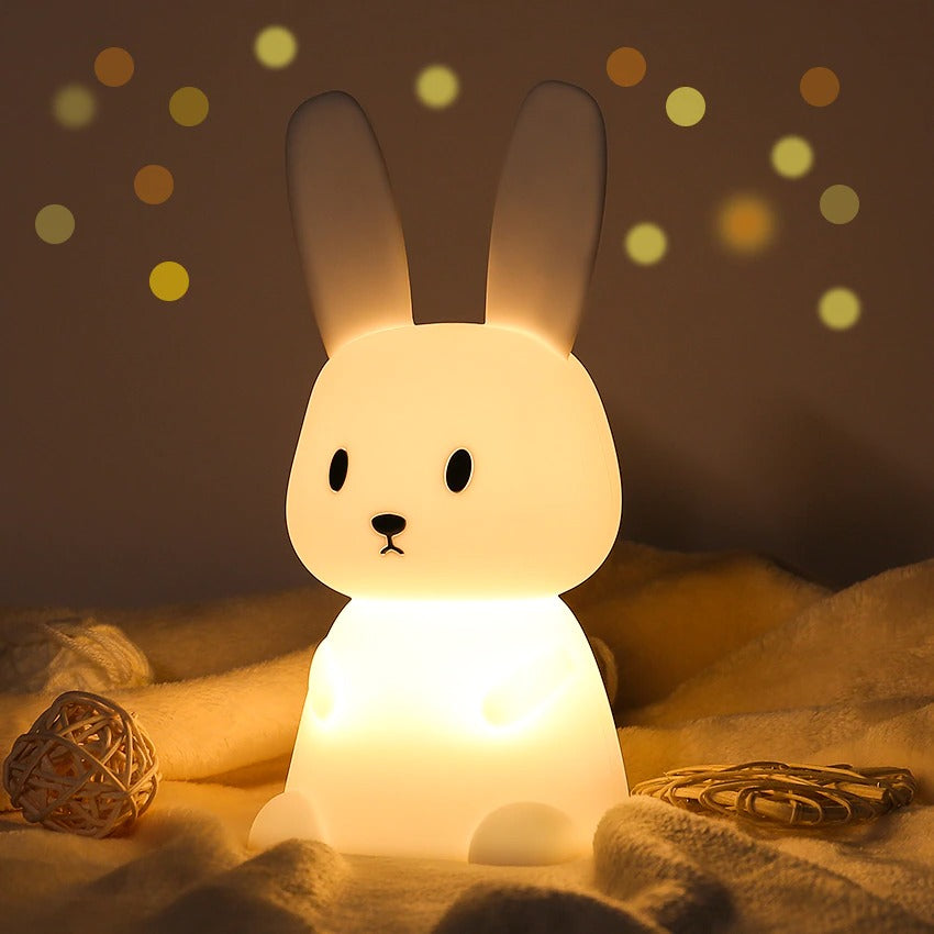 Bunny Long Ear Multicolor Touch Sensor LED Rechargeable Silicone Night Light