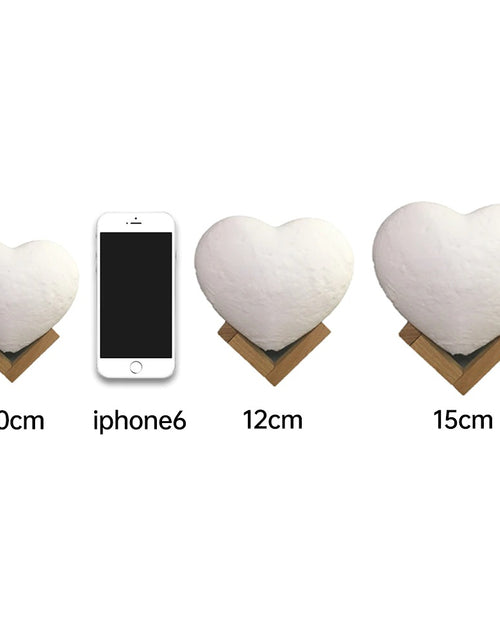 Load image into Gallery viewer, Modern 3D USB Rechargeable Touch Heart Moon Lamp LED Night Light

