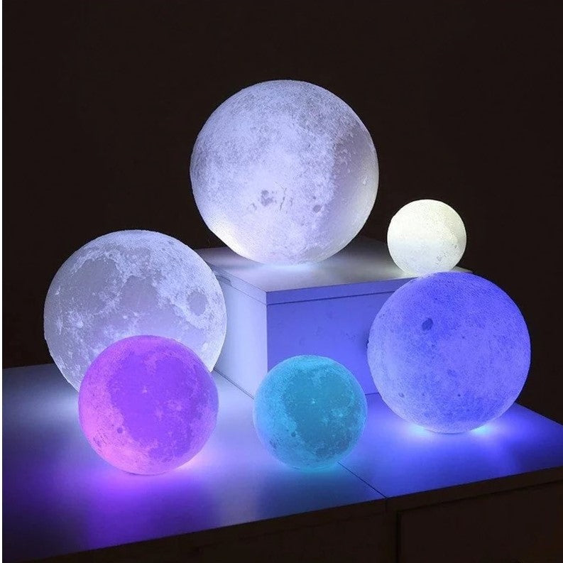Modern 3D USB Rechargeable Touch Moon Lamp LED Night Light