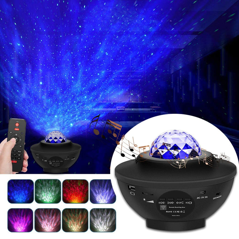 USB Star Night Light Musica Starry Water Wave Luci A LED Remote Bluetooth  Proiettore Rotante Colorato Lampada Decorativa Attivata Dal Suono De 18,88  €